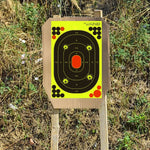 Bullseye Reflective Adhesive Splatter Targets - 9.5" x 14.5" (5 Sheets Per Pack)