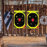 Bullseye Reflective Adhesive Splatter Targets - 9.5" x 14.5" (5 Sheets Per Pack)