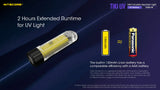 Nitecore TIKI UV 365nm UV Rechargeable Keychain EDC Flashlight - 1000mW/70Lumens