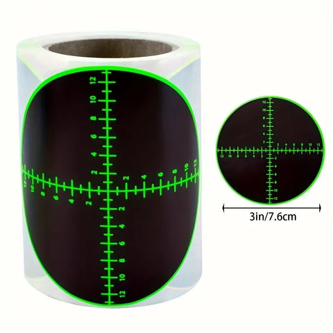 Reflective Adhesive Targets 3" - Green (100 Targets Per Roll)