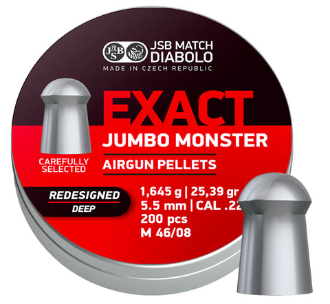 JSB Redesigned Jumbo Monster Deep .22 Cal, 25.39gr, 200ct