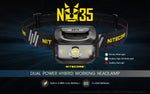 Nitecore NU35 Dual Power Source Rechargeable Headlight 460 Lumens