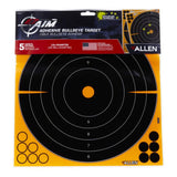 Allen EZ Aim Reflective Adhesive Bullseye Target 12" (5 Sheets Per Pack) - 15317