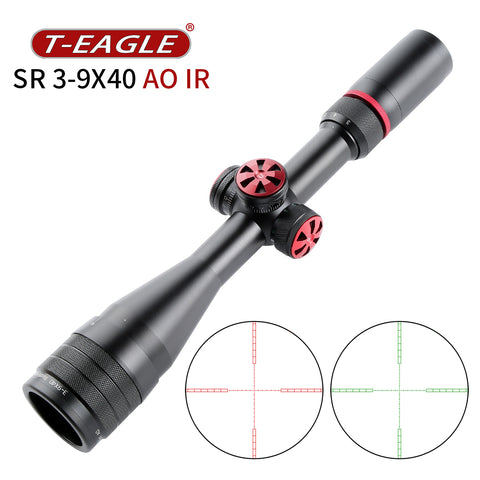 T-Eagle SR 3-9x40 AO IR HK Reticle Scope - Red